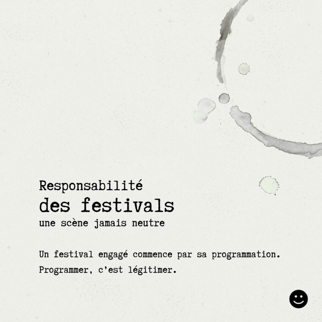 Responsabilité des festivals